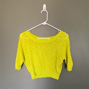 URBAN OUTFITTERS KNITTED SWEATER LINEN CROP TOP